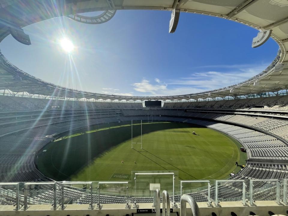 Get behind the scenes of this 60,000 seater stadium in Perth (Photo: Stephanie Zheng)