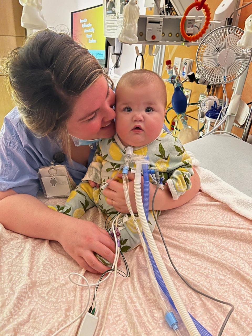 PHOTO: Taylor Deras said she was able to care for Ella and read books to her as one of her NICU nurses before she and Drew Deras fostered and then adopted her. (Taylor Deras)
