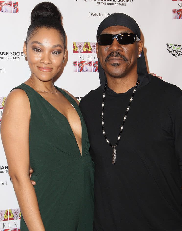 Bria Murphy and Eddie Murphy attend the Debut Gallery Opening Of Bria Murphy's 