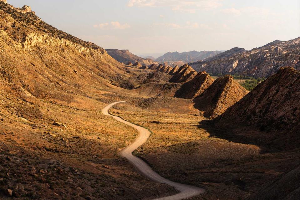 Winding road through Grand Staircase-Escalante National Monument Utah