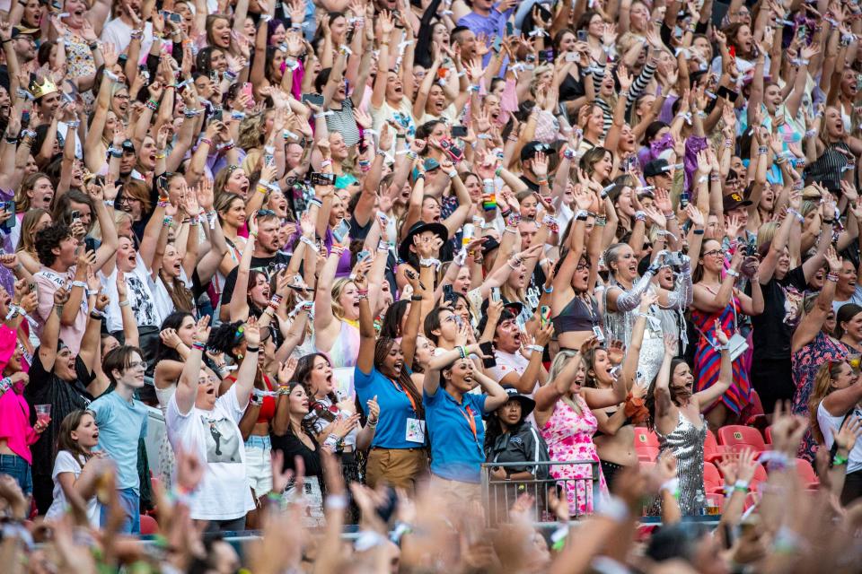 Taylor Swift fans and the Eras tour in Denver on July 14.