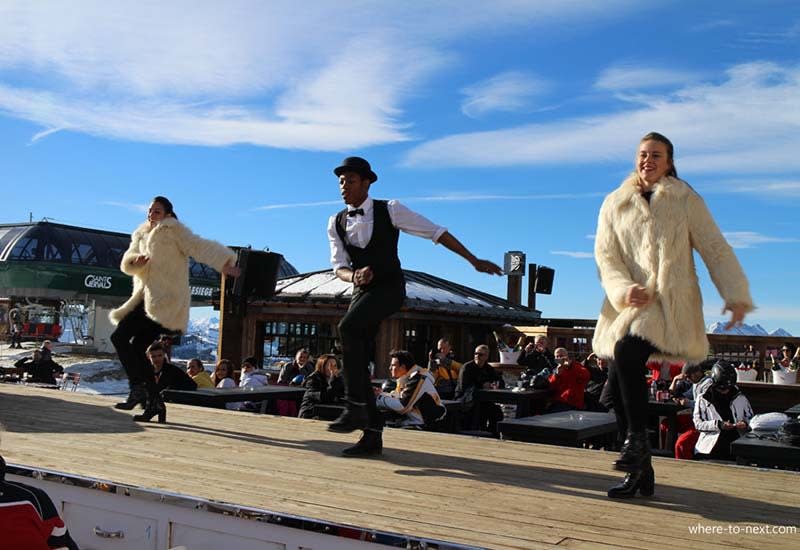 Take in an Alpine cabaret halfway up the mountain at La Folie Douce. The first Folie opened in Val d’Isere several years ago, but you can now also indulge in Val Thorens, Megeve and Meribel-Courchevel.