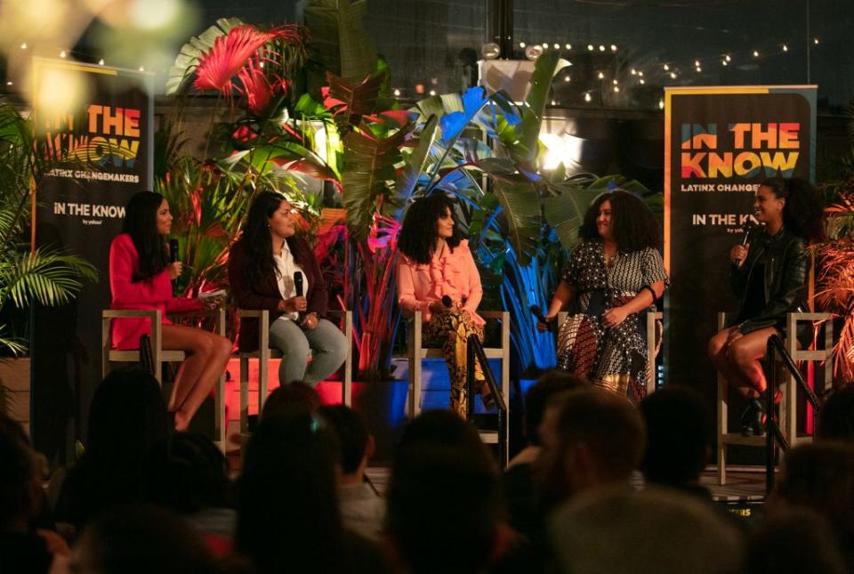 From left: Lisa Azcona, Amanda Enid Rodríguez-Davis, Chelsea Henriquez, Magdaline Hurtado, Mariel A. Mejia. Credit: Gino DePinto, Yahoo