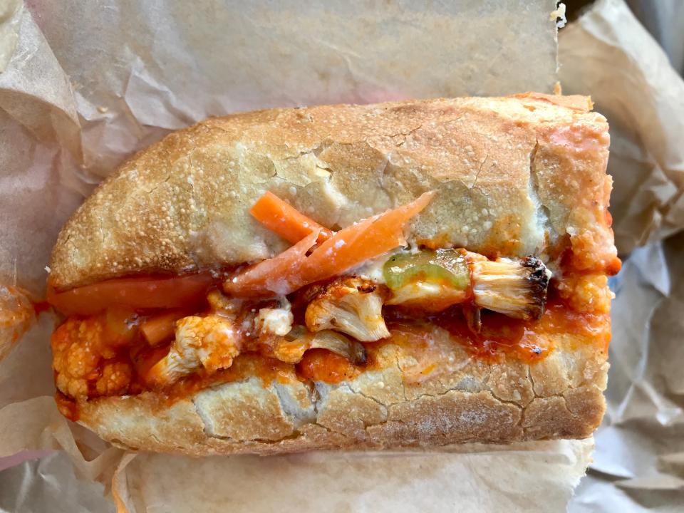 But wait, there's more: half of a Buffalo cauliflower sandwich from Riley's Sandwich Co. in Shorewood.