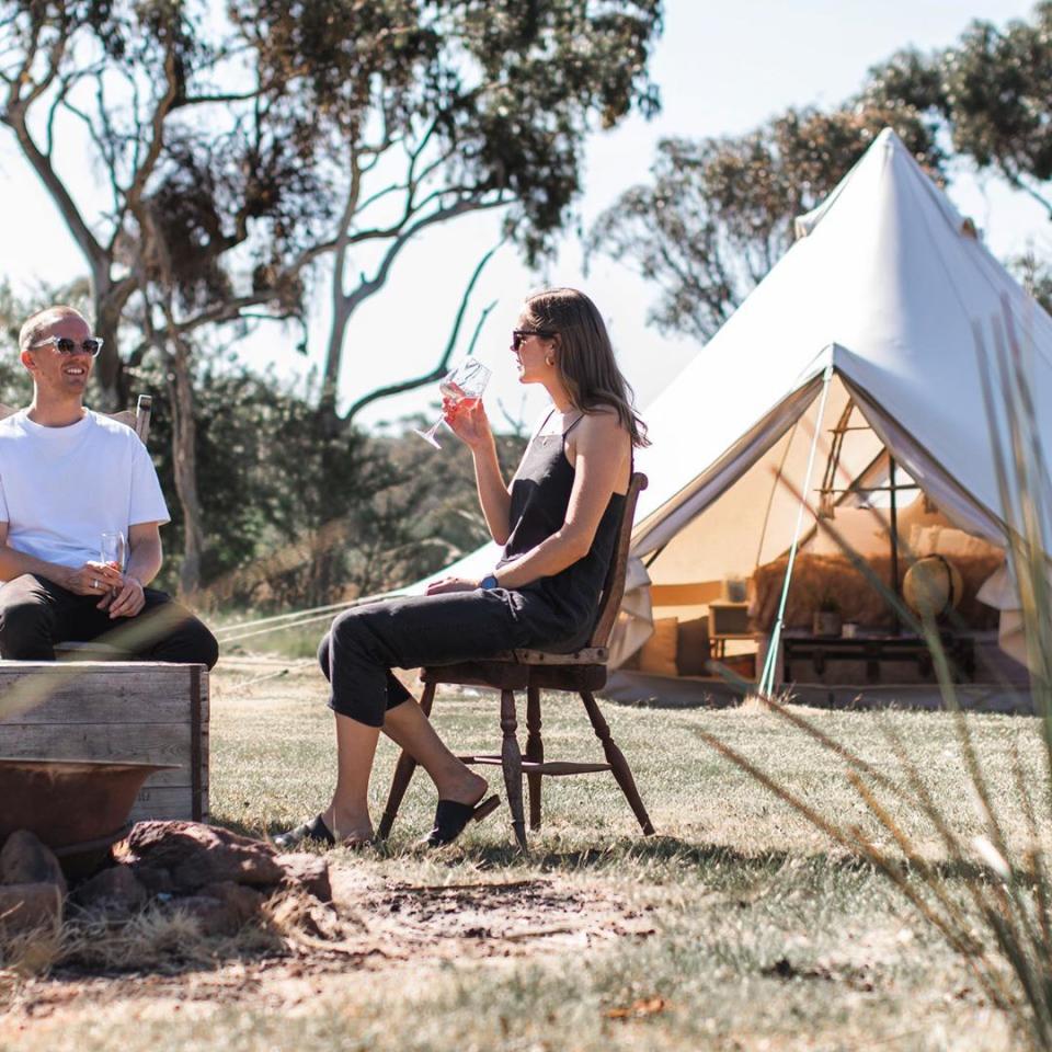 Soak up the scenery - with a drink in hand, of course - with Tent on a Hill. Photo: Instagram/tentonahill.