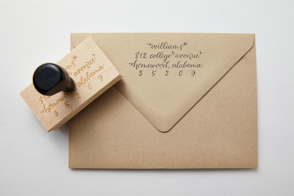 Calligraphy Return Address Stamp