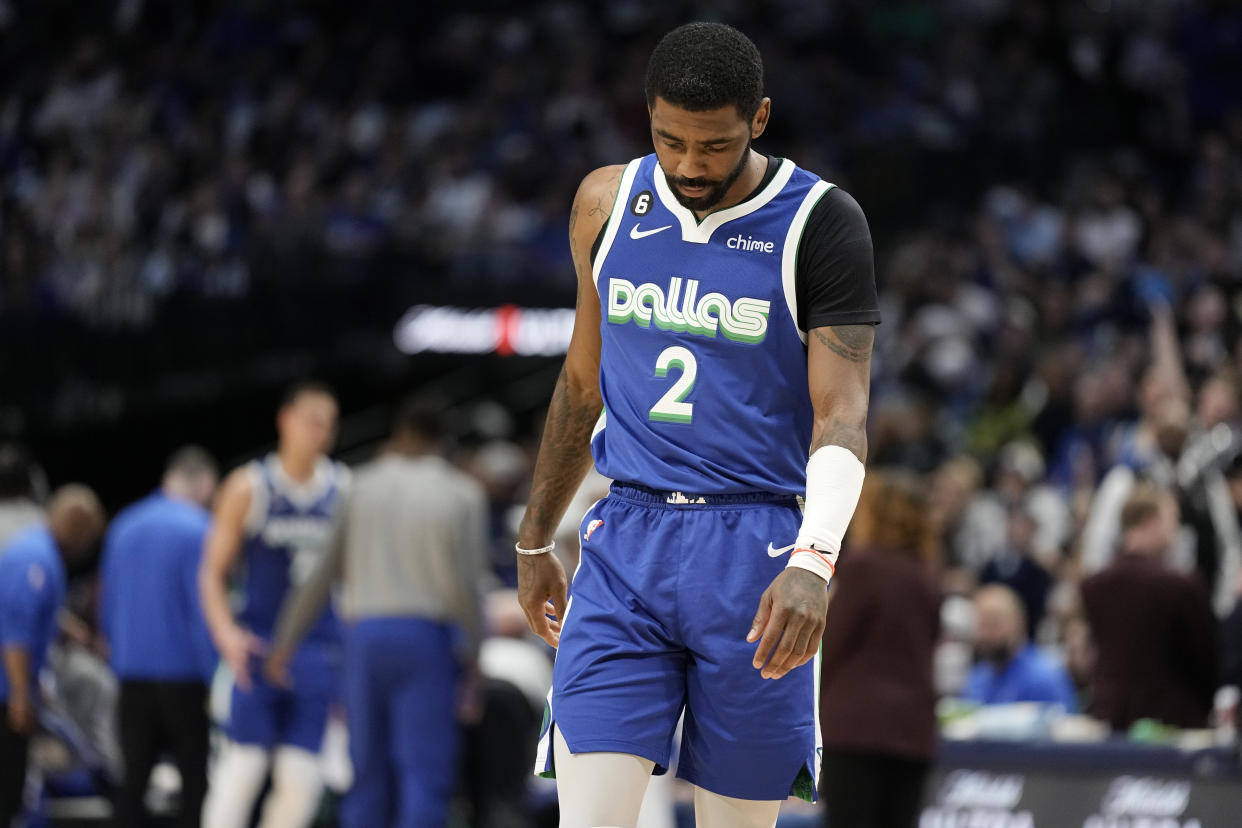 Kyrie Irving and the Dallas Mavericks have not been playing well since a big trade. (Photo by Sam Hodde/Getty Images)