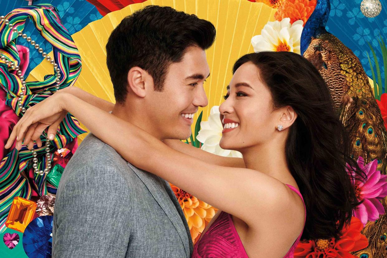 <p>Warner Bros.</p> Henry Golding and Constance Wu in 