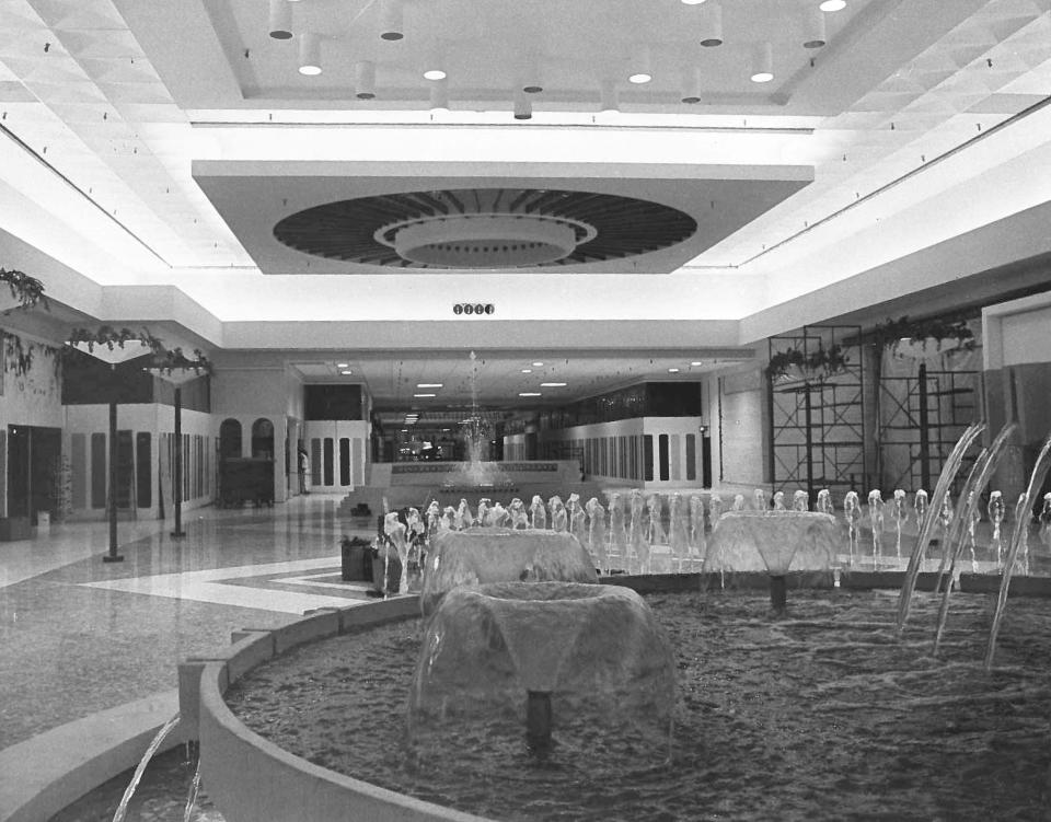 The DeSoto Square Mall fountains ahead of its grand opening on August 15, 1973.