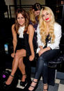 <b>London Fashion Week AW13 FROW </b><br><br>Caroline Flack and Zara Martin show off their monochrome looks on the Sass & Bide FROW.<br><br>©Rex