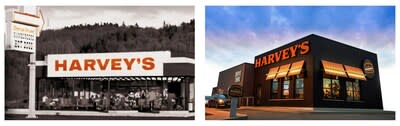 A look at Harvey’s restaurant in 1959 and now as the brand celebrates its 65th anniversary. (CNW Group/Harvey’s)