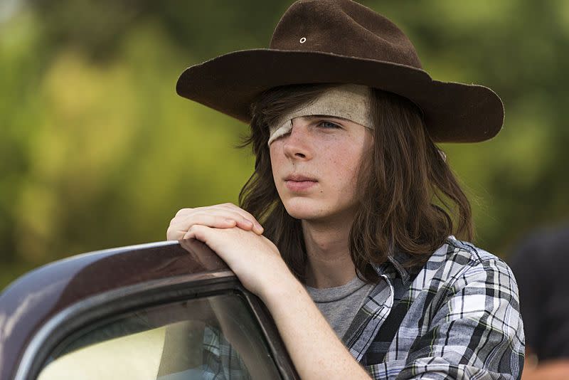 carl chandler riggs in 'the walking dead' s07e05, 'go getters'