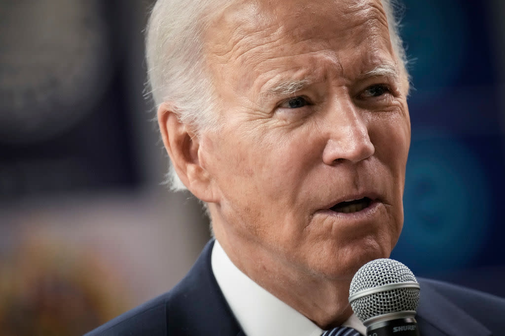 President Biden Visits DNC Headquarters In Washington, DC