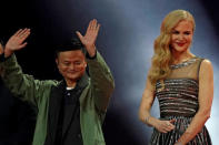 Jack Ma, Chairman of Alibaba Group, and actor Nicole Kidman attend a show during Alibaba Group's 11.11 Singles' Day global shopping festival in Shanghai, China, November 10, 2017. REUTERS/Aly Song