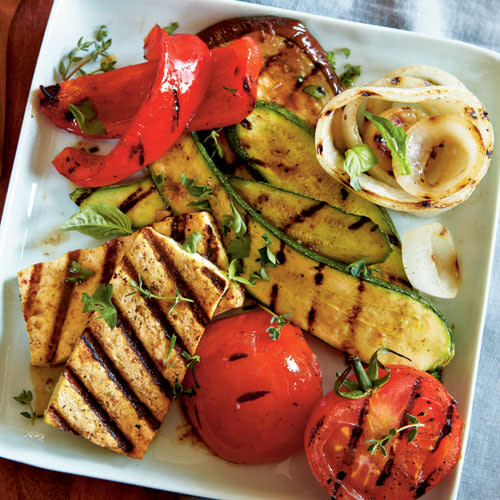 Grilled Tofu with Ratatouille Vegetables