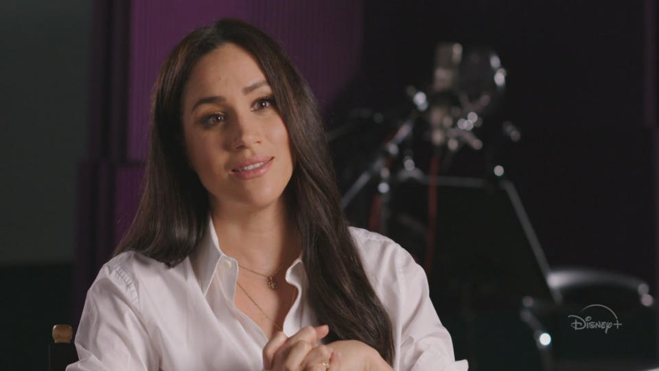 Meghan promoted the film Elephants in a clip which aired on Good Morning America. (Photo: ABC News/Frame Grab via Getty Images) 