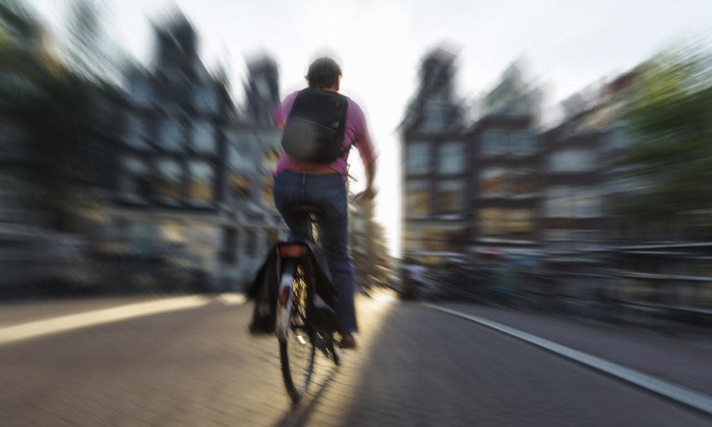 Cyclist in Amsterda