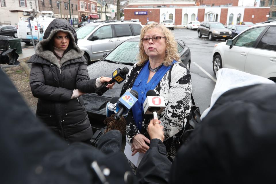 Rockland County Commissioner of Health, Dr. Patricia Schnabel Ruppert, updates the press on people exposed to measles at Nyack Hospital during a measles (MMR) vaccination clinic at WIC Office in  Haverstraw on Friday, April 5, 2019.