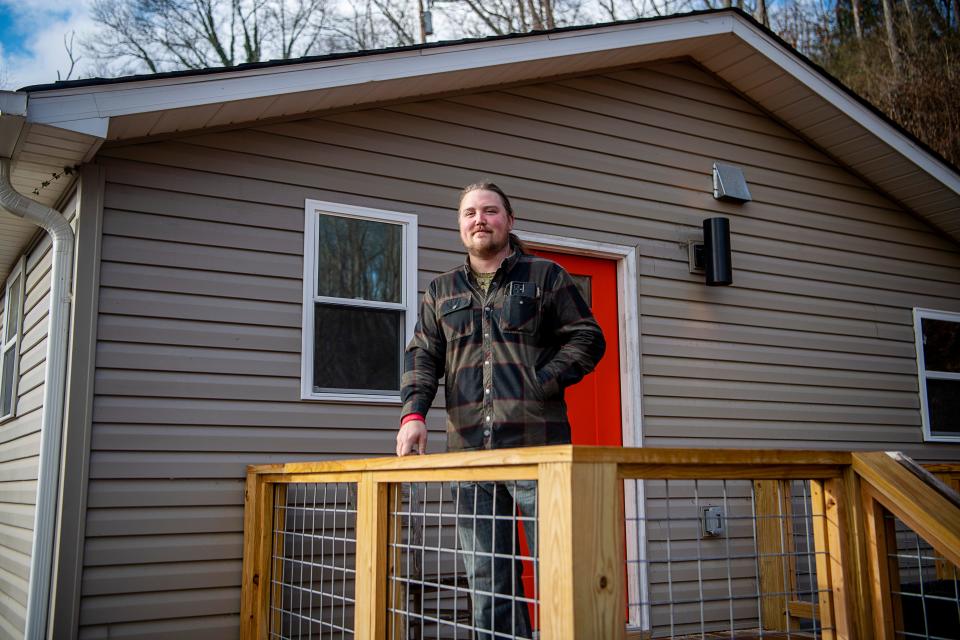 Chip Parton on his property in Woodfin, December 6, 2023. Parton organized a grassroots effort to reverse the annexation on the western side of Woodfin.