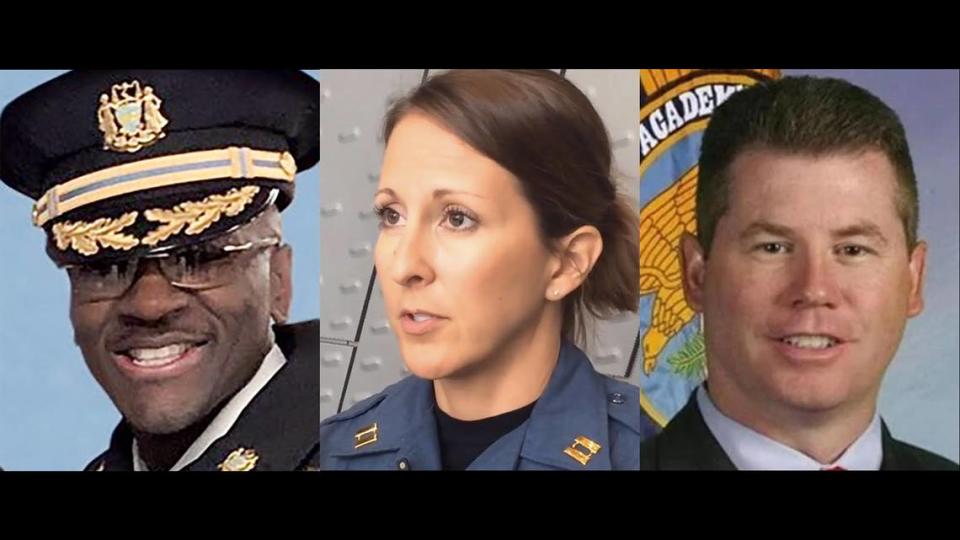 Candidates for the Chief of Police for the Kansas City Police Department from left, DeShawn Beaufort, Stacey Graves and Scott Ebner.