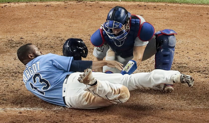 Arlington, Texas, Sunday, October 25, 2020 Tampa Bay Rays right fielder Manuel Margot.