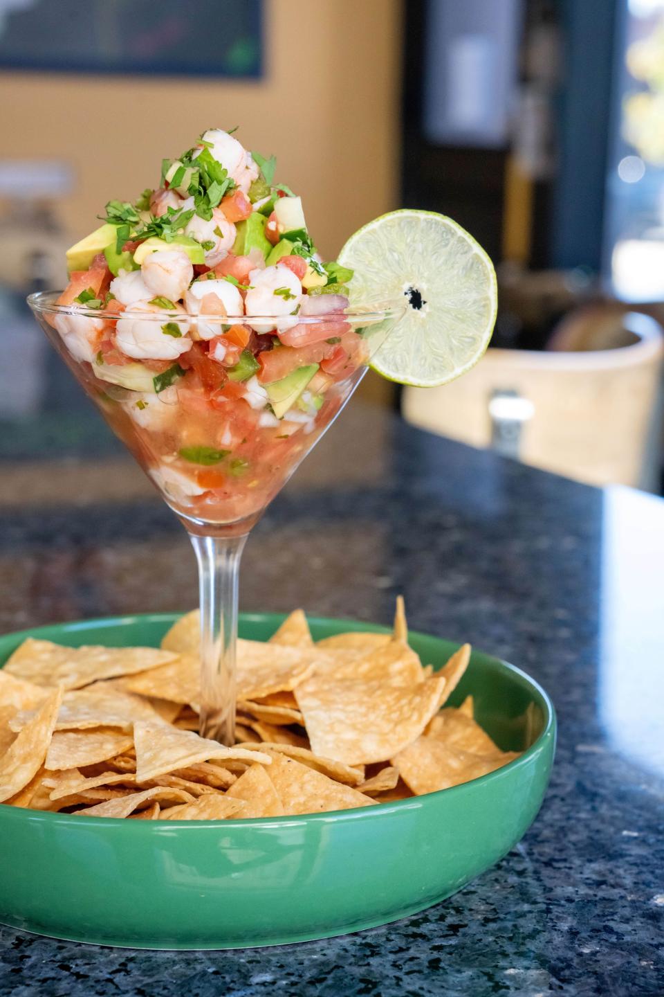 Ceviche is among the menu offerings at Tequila Lime Cantina, 197 Bank St., Fall River.