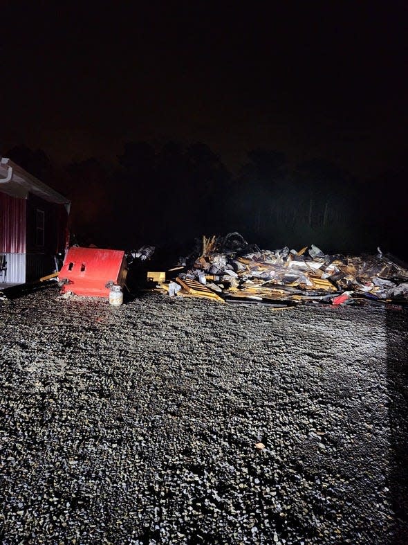 This barn fire that broke out at the James Nelson Farm in Westover caused $1 million in damage.