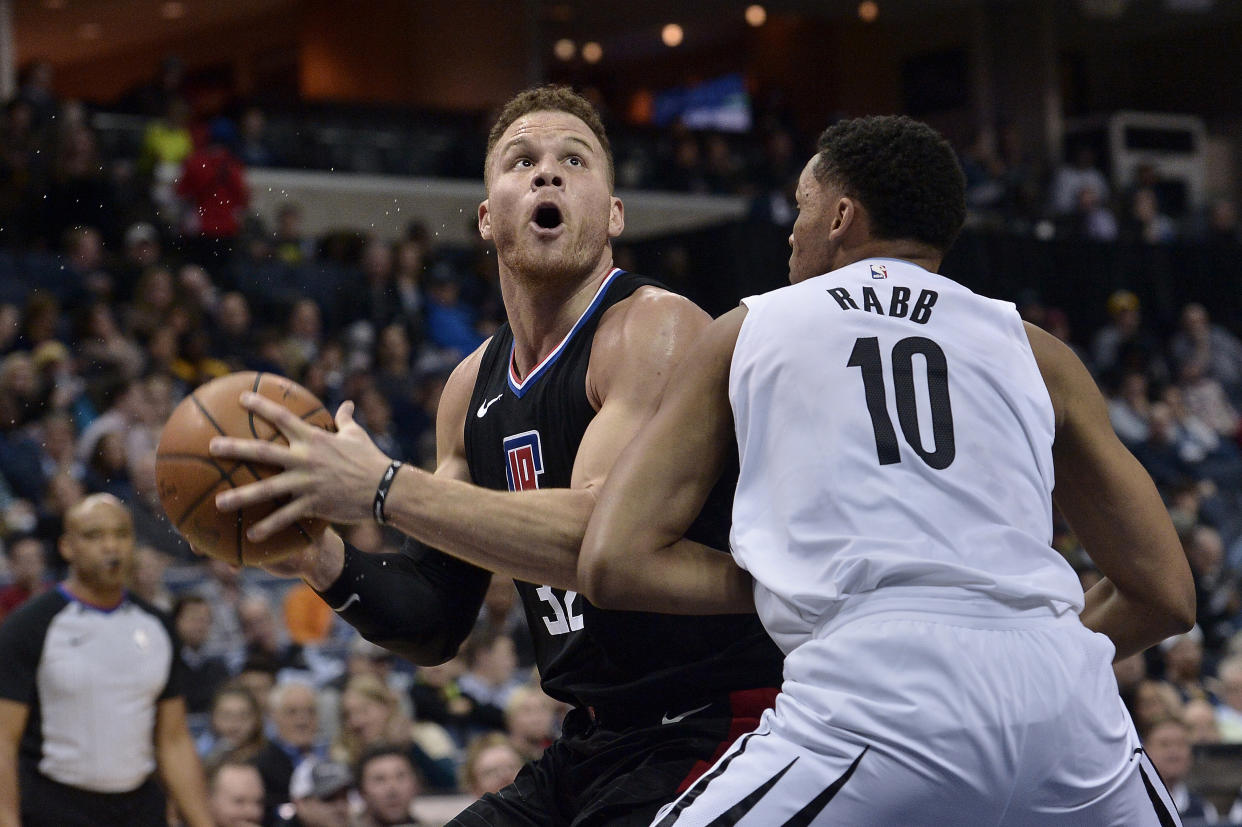 Blake Griffin, left, averaged 22.6 points in 33 games for the Clippers this season. (AP)