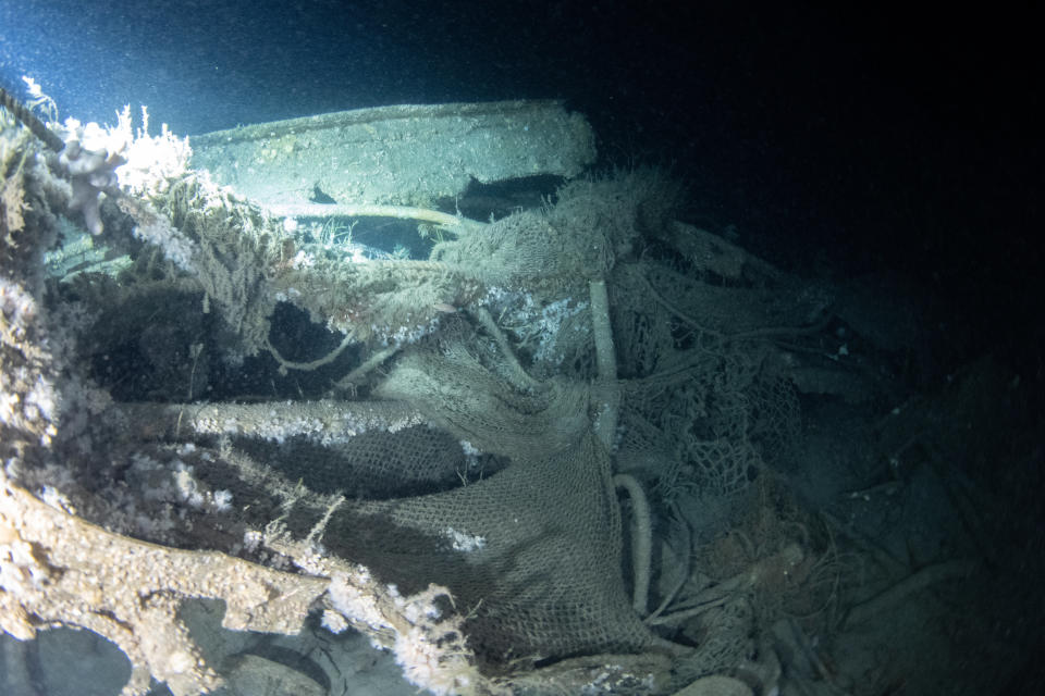 The vessel was the first of the American destroyers ever to be sunk by enemy action when it was torpedoed off the Isles of Scilly in 1917 by a German submarine. (SWNS)