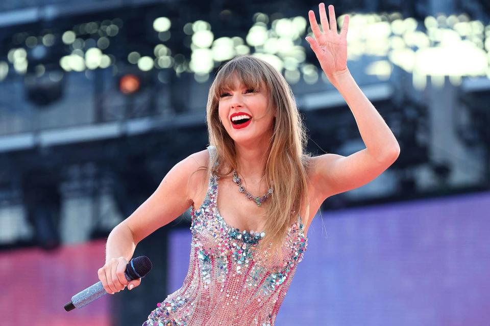 <p>Graham Denholm/TAS24/Getty</p> Taylor Swift 