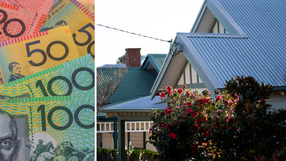 Australian currency and suburban property.