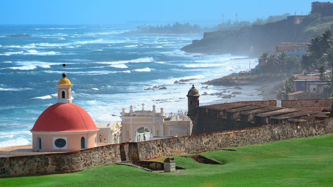 Old San Juan on the island of Puerto Rico provides a beautiful backdrop for Charlotte visitors who can arrive by way of a 3-hour, nonstop flight from CLT.