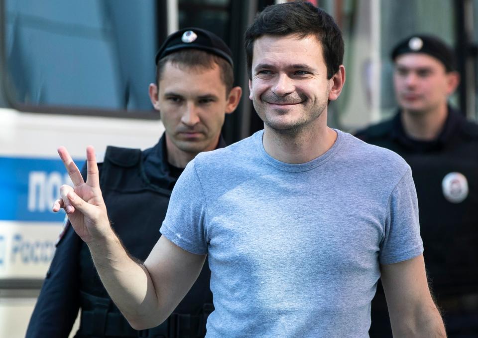 Ilya Yashin has been charged for ‘spreading false information about the military’ (Copyright 2019 The Associated Press. All rights reserved)
