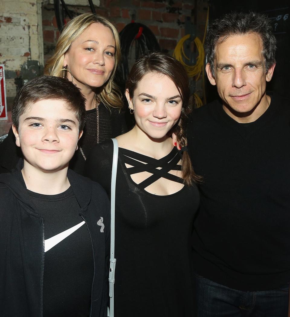 Quinlin Stiller, Christine Taylor, Ella Stiller, Ben Stiller