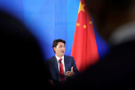 Canada's Prime Minister Justin Trudeau attends the China Entrepreneur Club Leaders Forum in Beijing, China, August 30, 2016. REUTERS/Jason Lee