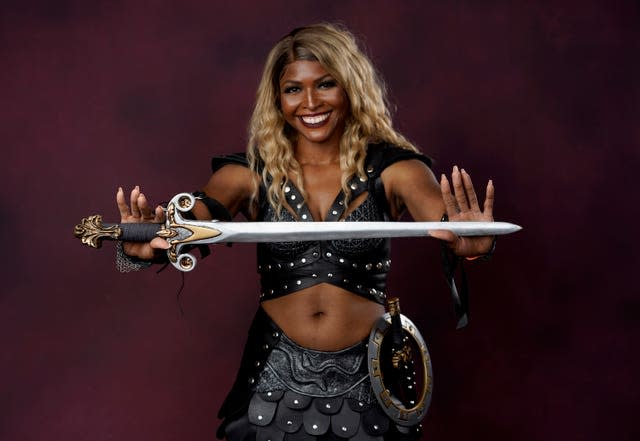 A fan dressed as Xena, Warrior Princess