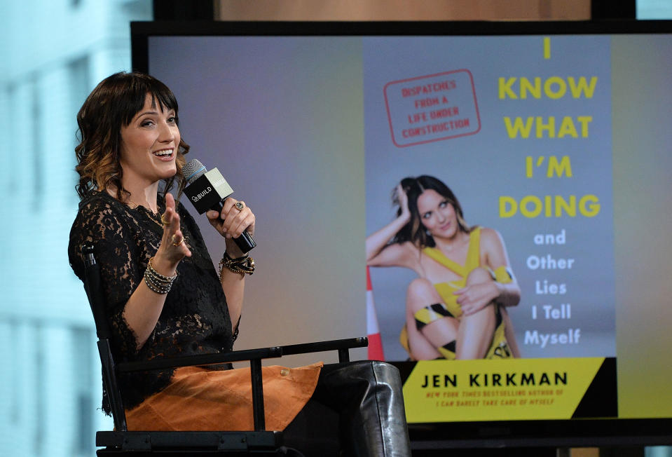 NEW YORK, NEW YORK - APRIL 11:  Comedian Jen Kirkman discusses her new book 