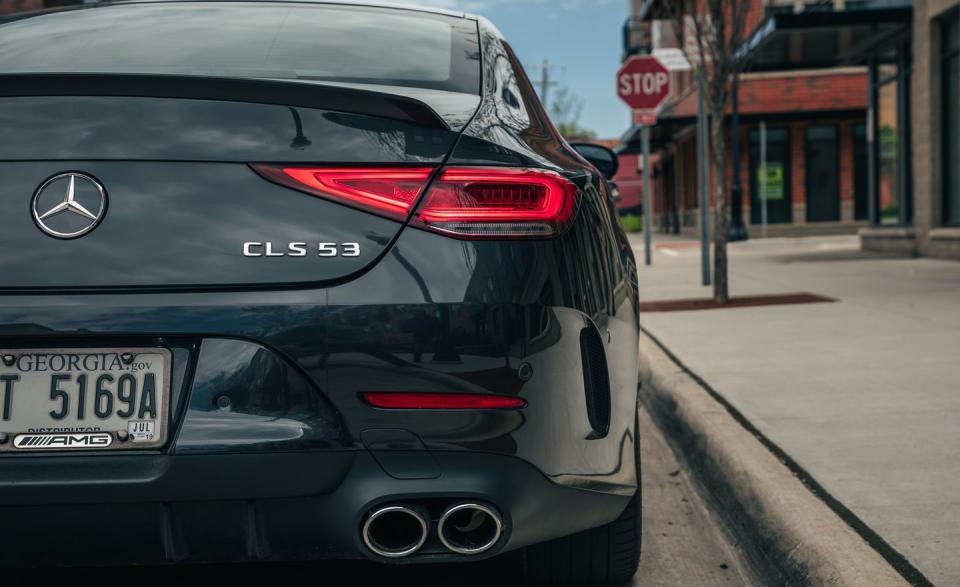 <p>The optional $1250 AMG performance exhaust system is a must-have extra that lends the CLS53's inline-six a wonderfully melodious voice.</p>