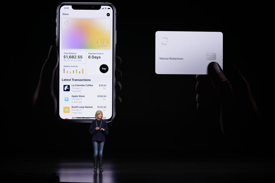 Presentación de la Apple Card en 2019. (AP Photo/Tony Avelar, File)