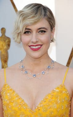 <span class="caption">Greta Gerwig received a directorial nomination for her first film Lady Bird but was overlooked for Little Women.</span> <span class="attribution"><a class="link " href="https://www.shutterstock.com/image-photo/greta-gerwig-90th-annual-academy-awards-1038725047" rel="nofollow noopener" target="_blank" data-ylk="slk:Tinseltown/Shutterstock;elm:context_link;itc:0;sec:content-canvas">Tinseltown/Shutterstock</a></span>