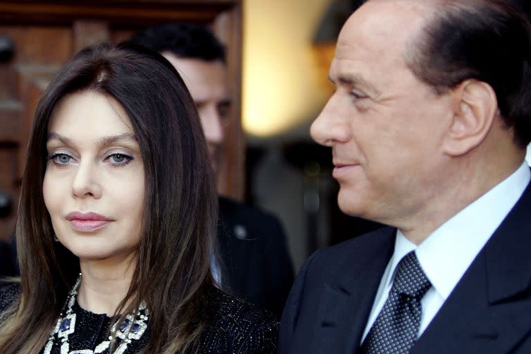 Silvio Berlusconi y suex esposa Veronica Lario, en Roma, el 31 de enero de 2007