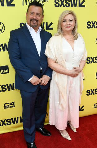 <p>Tim Mosenfelder/Getty</p> Richard and Judy Montañez attend SXSW in March 2023