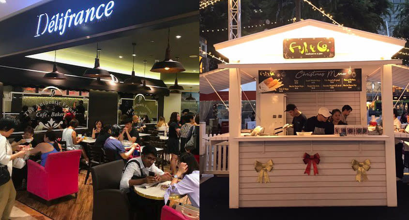 Delifrance and Fish & Co did not have their halal certifications renewed. (PHOTOS: Facebook)