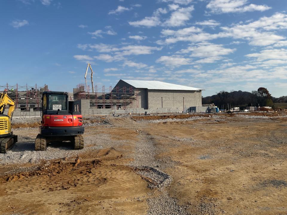 The new elementary school at Wilkes Lane in Williamson County is under construction.