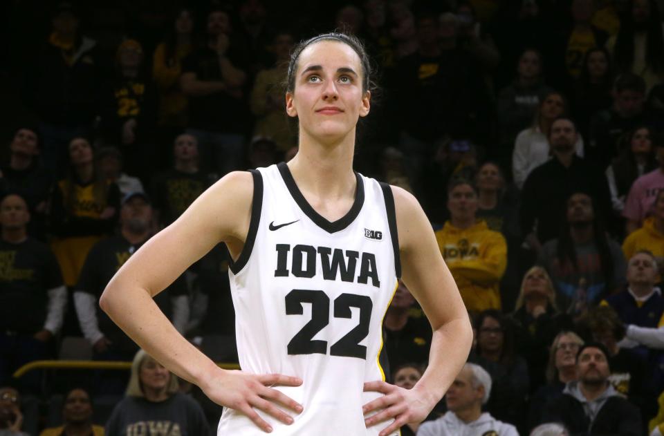 Caitlin Clark has her sights set on Pete Maravich's all-time NCAA basketball scoring record.