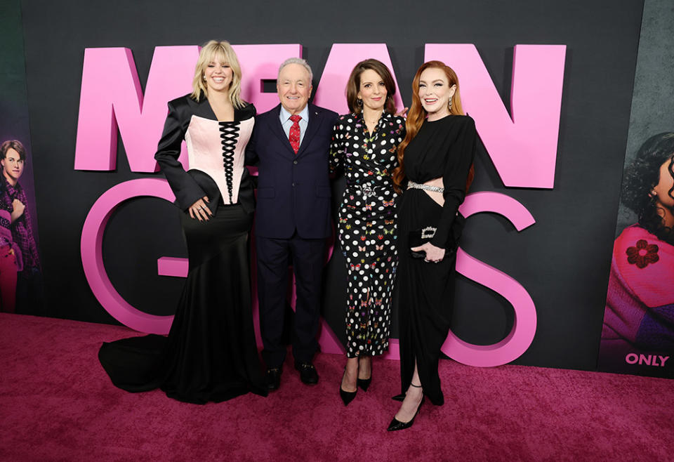 Reneé Rapp, Lorne Michaels, Tina Fey and Lindsay Lohan