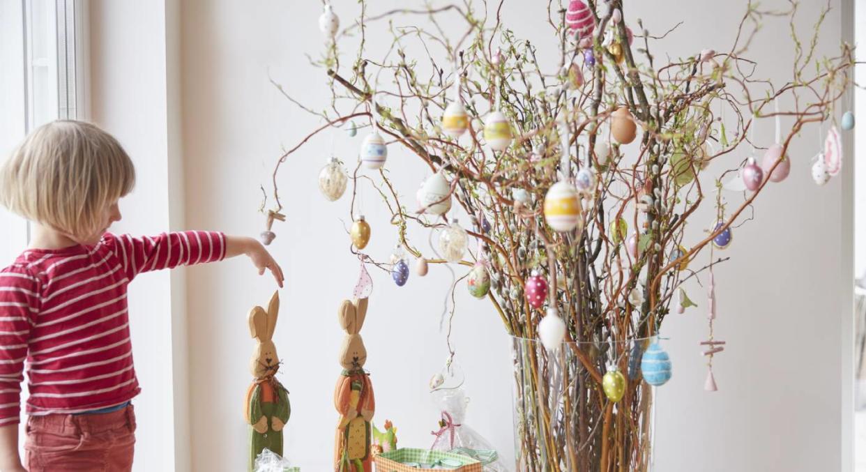 This indoor Easter tree is the spring version of a Christmas one. (Getty Images) 