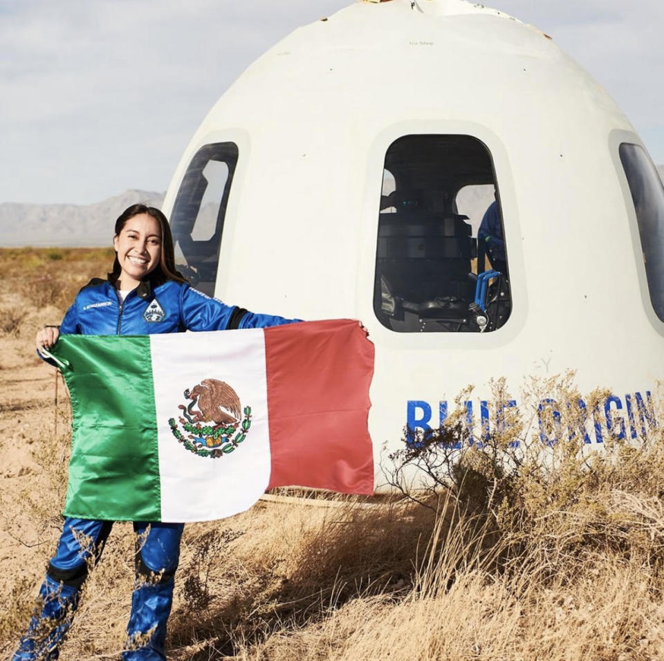 Katya Echazarreta, the first Mexican-born American to go to space, flew aboard a Blue Origin capsule on June 4, 2022. She was selected for the trip from a pool of 7,000 applicants from more than 100 countries based on her outstanding achievements in the space industry. / Credit: Courtesy of Katya Echazarreta
