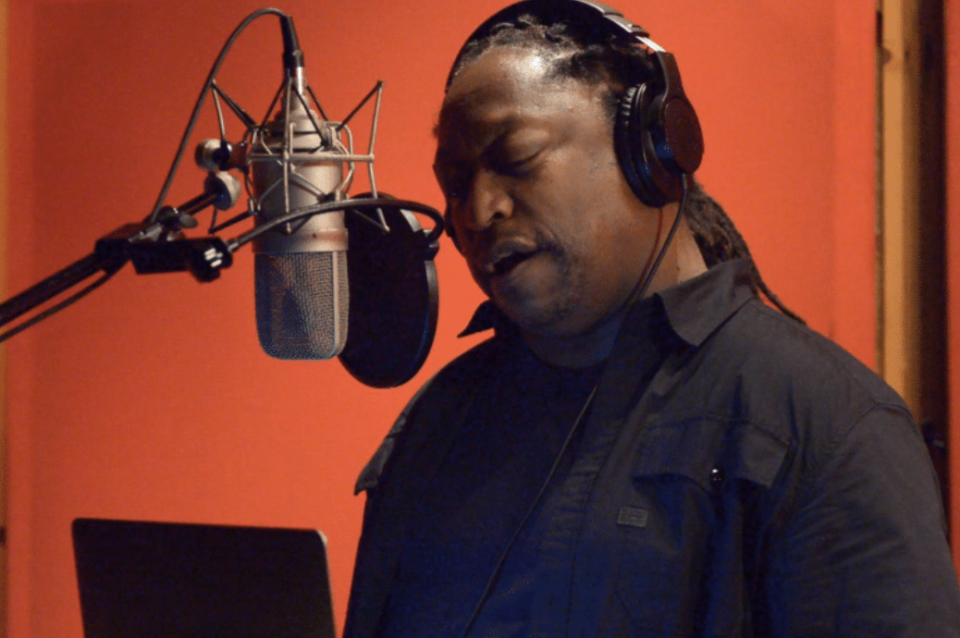 Darryl Jones records vocals for his group The Darryl Jones Project