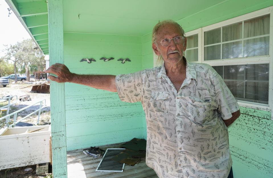 Herman Neeley, who goes by ÒPork ChopÓ, grew up in Horseshoe Beach,Fl. which was hit by Hurricane Idalia. He tried to stay in his home, but the water got too high he said. When he came back he said the inside of his home was destroyed.